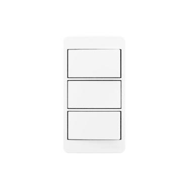 Imagem de Placa Para Condulete Caixa 3-4" Com Interruptor Simples Duplo Margirius Sleek 10a Branca Branco