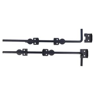 Imagem de RiToEasysports Haste de Gota de Porta de Construção de Aço Pesada, 2pcs de 18 Polegadas Sólido Com Revestimento Em pó Preto, Impede Movimentos Indesejados para Portões, Cercas, Dentro de Casa ou Ao