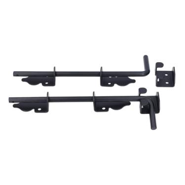 Imagem de RiToEasysports Construção de Aço Pesado, Haste de Queda de 12 Polegadas Com Revestimento Preto Com Kit de Instalação, Portões Duplos, Cercas, Portas, Terra do Portão, Trabalha Em Portões de Madeira