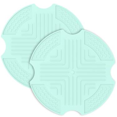 Imagem de ZFLYCANP ZFLYCANP Suporte de panela de fritadeira a ar de 2 peças, suporte portátil para sistema de cozimento de fritadeira a ar de vidro, suporte dobrável para sistema de cozimento de fritadeira a ar