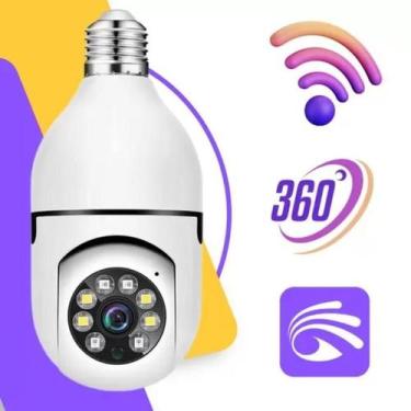 Imagem de Câmera de lâmpada de 360 graus WiFi ao ar livre, câmera de lâmpada WiF