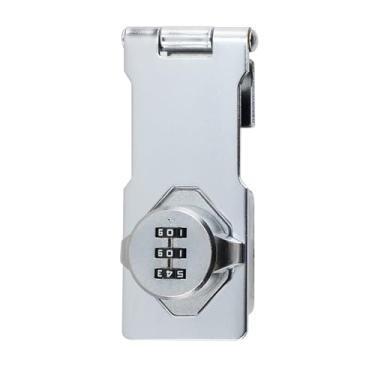 Imagem de Risbay Fechaduras de ferrolho com senha de gabinete, fechadura de combinação de senha de 3 dígitos sem chave combinação mecânica para armário, cerca, armários, porta de celeiro, banheiro, ao ar livre