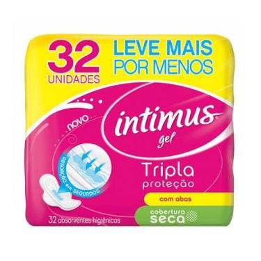 Imagem de Absorvente Intimus Gel Tripla Proteção Cobertura Seca Abas com 32 unid