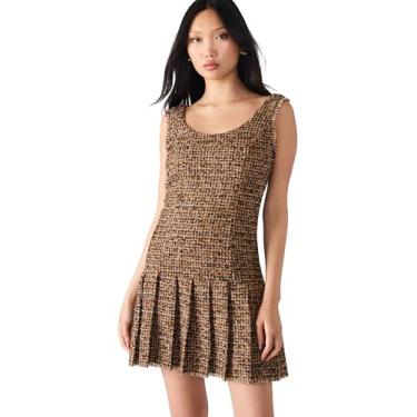 Imagem de Steve Madden Vestido feminino Avie, Mistura xadrez marrom, 34