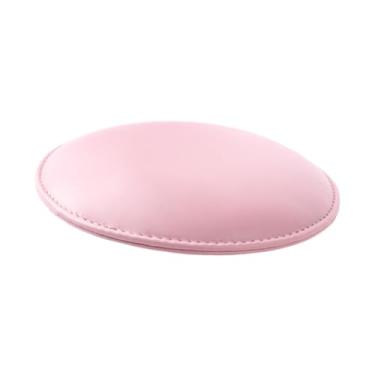 Imagem de MERIGLARE Descanso de cotovelo Tech, travesseiro de couro PU profissional para descanso de mão, apoio de braço de unha para cotovelo para mesa, Rosa