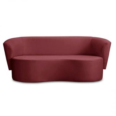 Imagem de Sofá Orgânico Curvo Living 2 Lugares 160 Star Confort Vinho