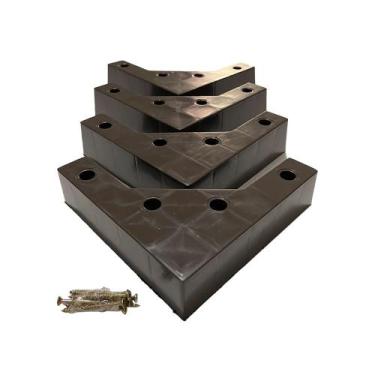 Imagem de Pé Cantoneira Para Estofados 170mm X 170mm 4 unidades Acompanha Parafu