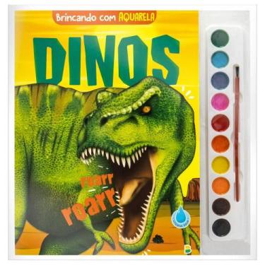 Imagem de Livro - Brincando com Aquarela: Dinos