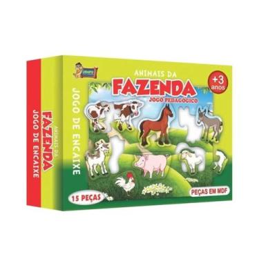 Imagem de Jogo de Encaixe Pedagógico Animais da Fazenda - Uriarte