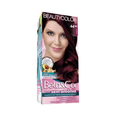 Imagem de Tintura Bela Cor Kit Sem Amônia 44.66 Borgonha - Beauty Color
