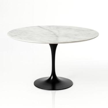 Imagem de Mesa de Jantar Tulipa Saarinen Redonda 130 cm Mármore Branco Extra - L