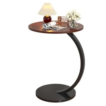 Imagem de Mesa auxiliar mesa de centro pequena mesa de sala de estar mesa auxiliar redonda sofá armário lateral quarto mesa de cabeceira prateleira de armazenamento simples mesa auxiliar para sofá (B)
