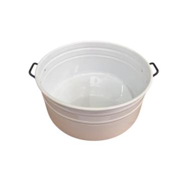 Imagem de Bacia para Pés, Tina Escalda Pés, Bacia Pedicure, Balde Newborn, Ofurô Esquenta Pés Relaxamento, Varias Cores(Tina só Alumínio Branca)