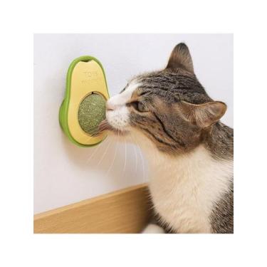 Imagem de Catnip Abacate Brinquedo Interativo para Gatos Ervinha Bolinha Lamber 