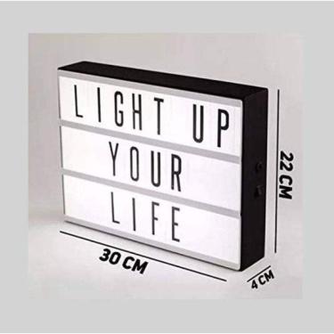 Imagem de Luminária Palavras Letras Light Box Cinema Letreiro Led