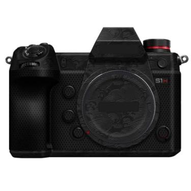 Imagem de S1H Adesivo de capa de câmera antiarranhões para Panasonic Lumix S1H Película Protetora Decalques S1H (Onda Preto)