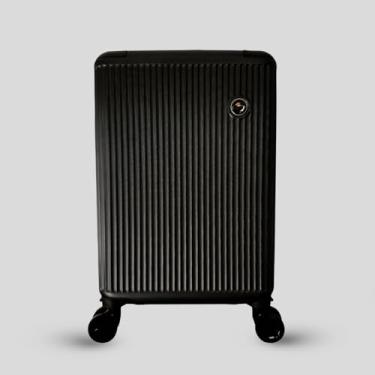 Imagem de Mala De Bordo Para viagem Rodas Dupla 360 Cadeado Fibra 10kg, Preta