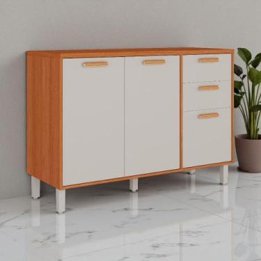 Imagem de Balcão Cozinha 3 Portas 2 Gavetas 120cm com Tampo Itafriz Itatiaia