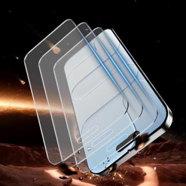 Imagem de [Antiluz azul] Pacote com 3 protetores de tela fosco para iPhone Air [6,5 polegadas] Acessórios de filme de vidro temperado, antiarranhões, antirreflexo e anti-impressão digital, compatível com capas