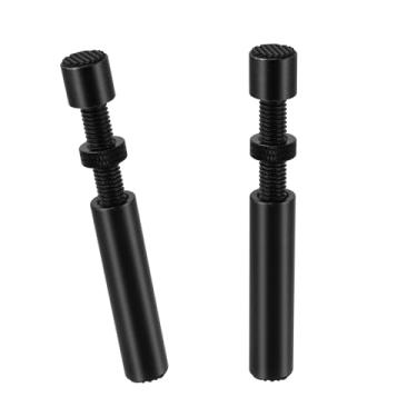 Imagem de 2 peças de suporte para GPU, suporte de GPU de altura ajustável antiderrapante com base magnética oculta, suporte de flacidez para placa de vídeo, suporte para placa de vídeo GPU (preto)