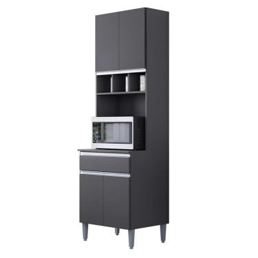 Imagem de Paneleiro Torre Quente 4 Portas Com Adega Débora Cinza