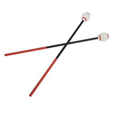 Imagem de RiToEasysports Martelo de Baqueta de Marimba, Fibra de Carbono + Fio de Algodão, Som Nítido, Essencial para Iniciantes, Pacote Com 2 (espinha branca)