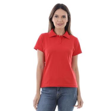 Imagem de Camisa Pólo Feminina Malha Piquet Punho nas Mangas - EBT Uniformes, Ve