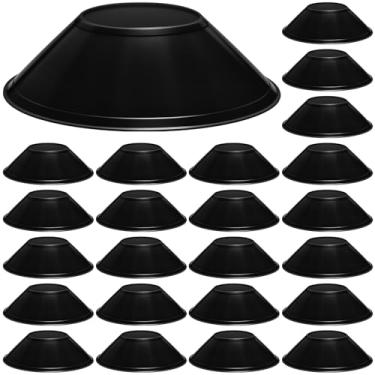 Imagem de wlilupah 50 peças mini cones de futebol para esportes agilidade disco cones treinamento de futebol para exercícios de agilidade esportes futebol basquete futebol basquete brocas (preto)