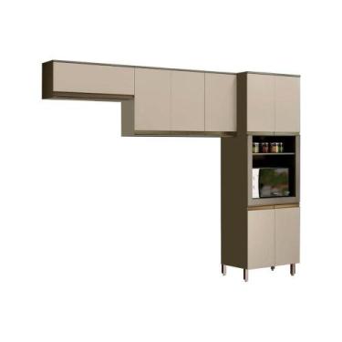 Imagem de Kit de Cozinha Modulada 3 Peças Connect (2 Armários + 1 Paneleiro) CPT