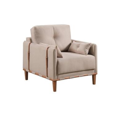 Imagem de Poltrona Texas Sem Capa Couro - Luxo Decor Bege