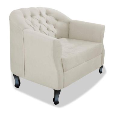 Imagem de Poltrona Julia A02 Suede - Adj Decor Cor Bege
