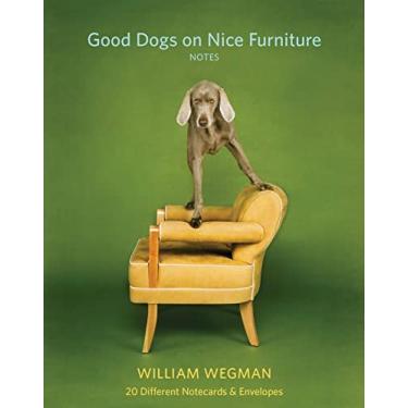 Imagem de Good Dogs on Nice Furniture Observações: 20 diferentes cartões e envelopes (artigos de papelaria para fotografia William Wegman, presentes Weimaraner): 20 Different Notecards & Envelopes