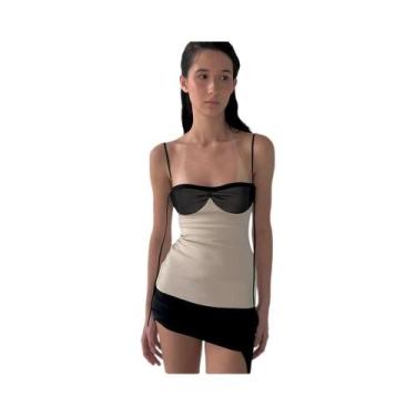 Imagem de Vestido Mini Feminino Com Franjas, Decote Transpassado, Sem Costas, Pa