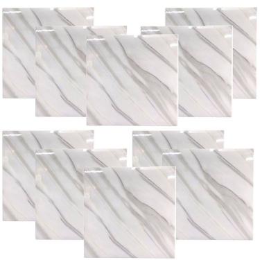 Imagem de Placa Adesiva 3D Marmore Kit 10 uni Autocolante Papel de Parede Obra Reforma Cozinha Banheiro Casa Varanda Ambiente