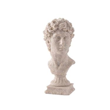 Imagem de Escultura: Bust David Figure, textura de arenito, resina, 14 cm