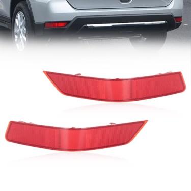 Imagem de JESYMBX Luz de freio refletor de para-choque traseiro para Nissan Rogue 2017-2020 sem lâmpada 7426897731811 esquerda e direita