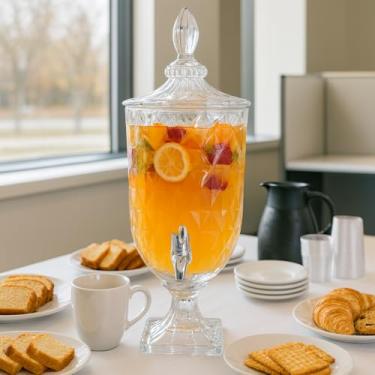 Imagem de Suqueira Dispenser de Vidro 3,2l Diamond Resistente Transparente Luxo