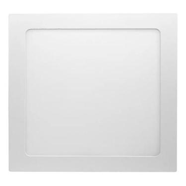 Imagem de Painel led embutir branco 24w 3000k quadrado luz amarelo bivolt - blum