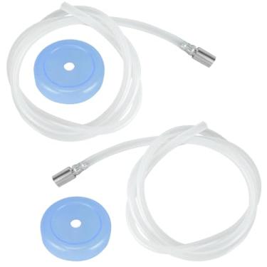 Imagem de Linha de água de tubo de silicone para garrafas de água de 5 galões 2 conjuntos de mangueira de substituição de 4,59 pés com cabeça escareada de aço inoxidável 304 com filtro