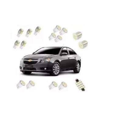 Imagem de Kit Led Chevrolet Gm Cruze Teto Placa Ré Pingo Mala Luva