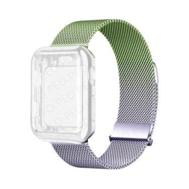 Imagem de Pulseira De Metal Com Fecho Magnético Para Apple Watch, 45mm 44mm 38mm