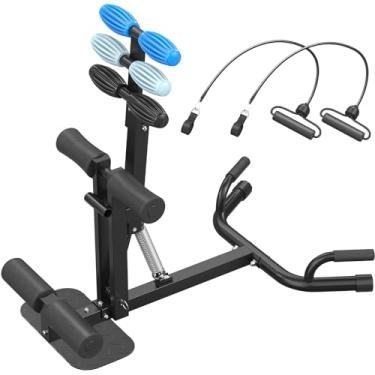 Imagem de Máquina de agachamento profundo para mulheres, treinador de agachamento ajustável com 4 níveis de resistência, equipamento de treino para glúteos e pernas, máquina de exercícios de núcleo e push up