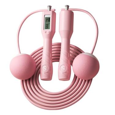 Imagem de Shakven Corda de pular com contador, cordas de pular para fitness | Corda de pular inteligente flexível com contador,Corda de salto digital antiderrapante para exercício, corda de pular para casa,