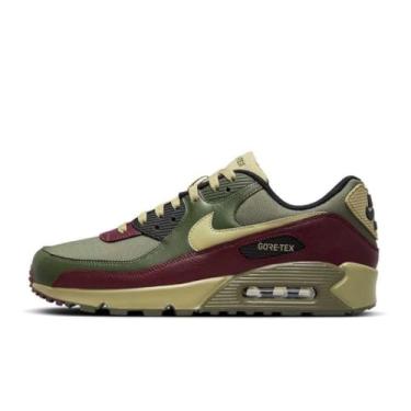 Imagem de Nike Tênis masculino Air Max 90 Gore-TEX (FD5810-200, verde-oliva/cargo cáqui/bordô), Verde oliva/cáqui cargo, 38