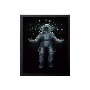 Imagem de Quadro Astronauta Com Borboletas - Quadros On-Line