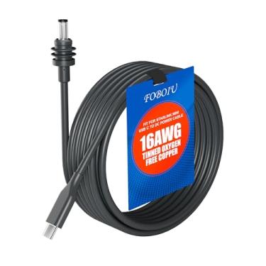 Imagem de Foboiu Compatível com cabo de alimentação Starlink Mini USB C para CC 3M/9,8FT, 16AWG cobre estanhado livre de oxigênio OFC Starlink Mini USB C cabo de vedação à prova d'água para RV, cinza