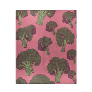 Imagem de Blueangle Cobertor com estampa de brócolis super macio e quente, 127 x 152 cm, leve para todas as estações, cobertor aconchegante para cama, sofá, sofá, fácil de cuidar (100)