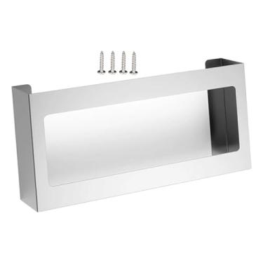 Imagem de Generic Dispensador de luvas de parede com quatro compartimentos, em aço inoxidável, ideal para limpeza de armários, cozinhas e banheiros.