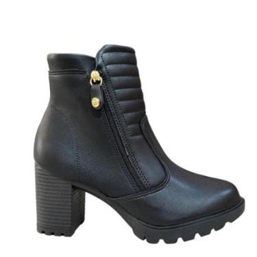 Imagem de Bota Moleca Coturno Salto Alto Tratorado 5348.102 Ziper-Feminino