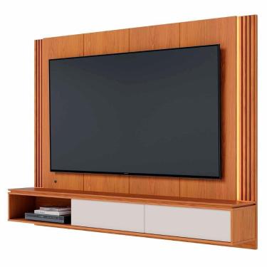 Imagem de Painel TV 75 Polegadas E Bancada Suspensa Trento Freijó Off White C05 - Mpozenato